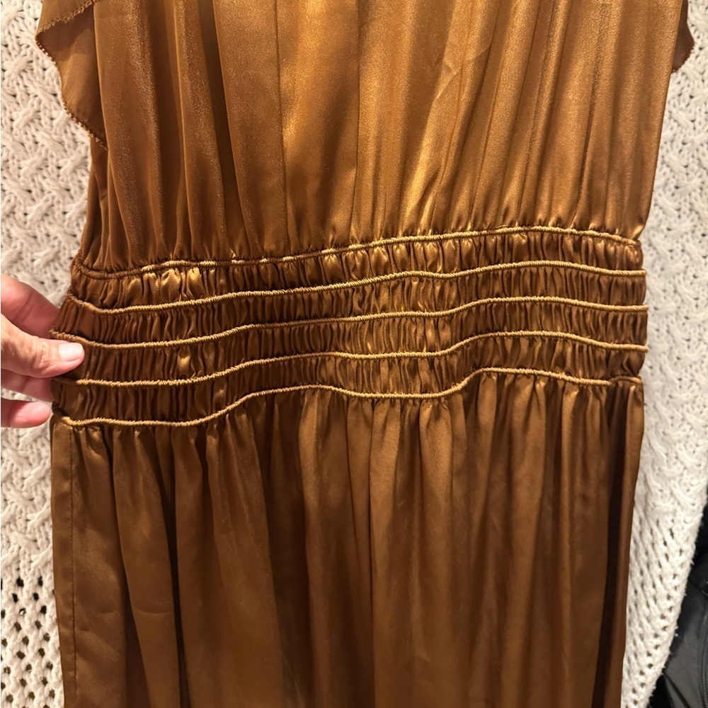 Ramy Brook Women's Wren Flutter
Sleeve Midi Copper Dress Sz S/P - Picture 8 of 13